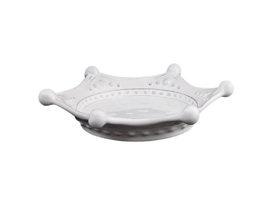 obrazek 1 Ceramiczny elegancki zestaw 4 talerzy w kształcie korony - Virginia Casa