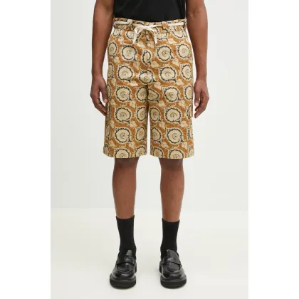 Zdjęcie Drôle de Monsieur szorty bawełniane Le Short Workwear Paisley męskie kolor żółty G-BS155-CO189-MS