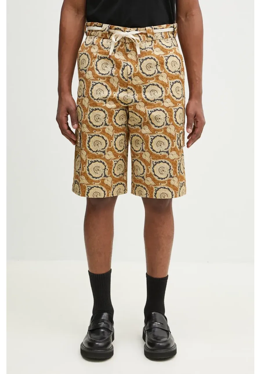 obrazek 1 Drôle de Monsieur szorty bawełniane Le Short Workwear Paisley męskie kolor żółty G-BS155-CO189-MS