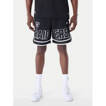 Zdjęcie New Era Szorty sportowe NFL Las Vegas Raiders Graphic 60596395 Czarny Regular Fit