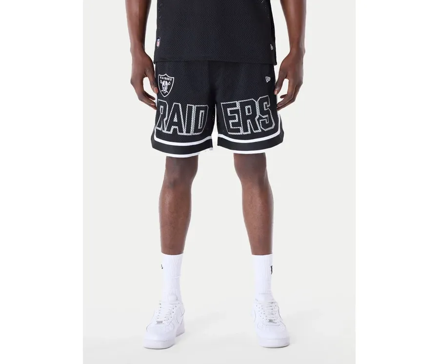 obrazek 1 New Era Szorty sportowe NFL Las Vegas Raiders Graphic 60596395 Czarny Regular Fit