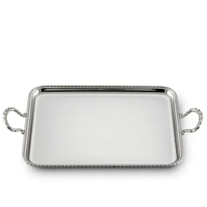 Zdjęcie Srebrna - prostokątna taca San Marco ze zdobieniami