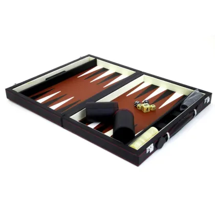 Zdjęcie Gra tryktrak czarno-brązowa 30x20cm