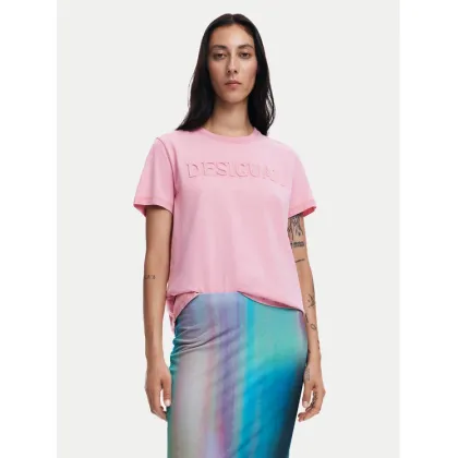 Zdjęcie Desigual T-Shirt Brandy 24WWTK24 Różowy Regular Fit