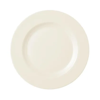 Zdjęcie Kremowy porcelanowy 16-centymetrowy okrągły talerz w stylu klasycznym - Tettau