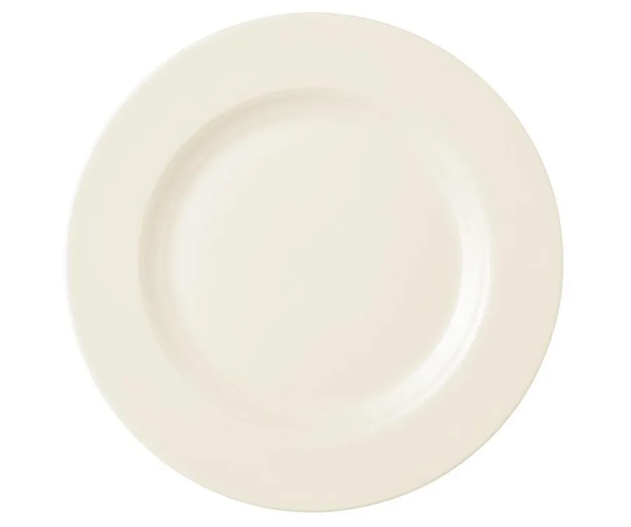 obrazek 1 Kremowy porcelanowy 16-centymetrowy okrągły talerz w stylu klasycznym - Tettau