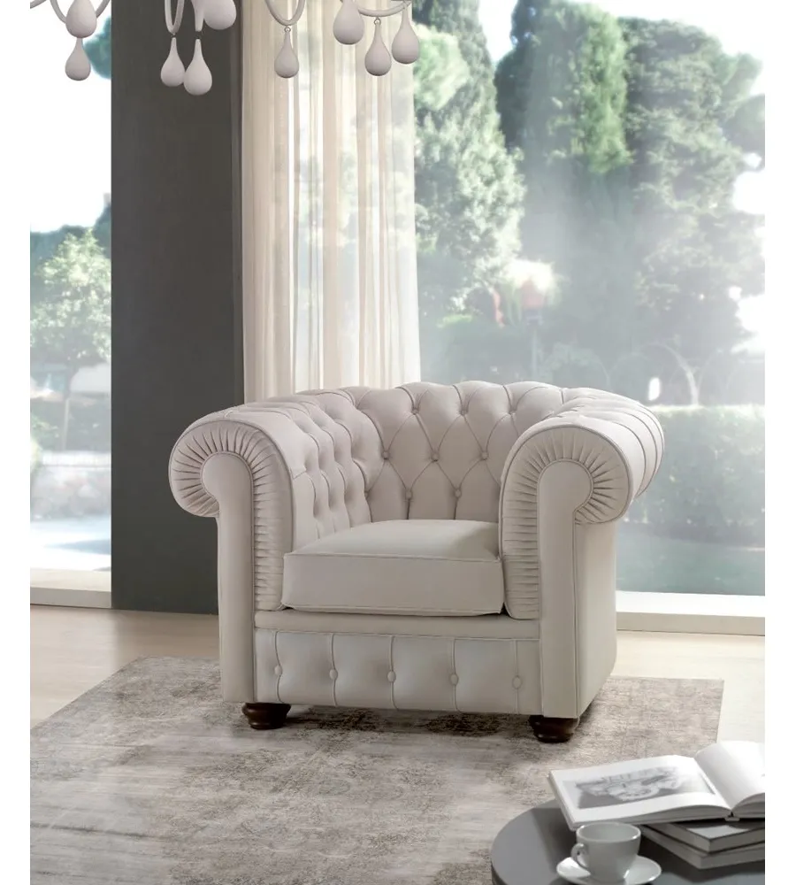obrazek 1 Skórzany fotel chesterfield