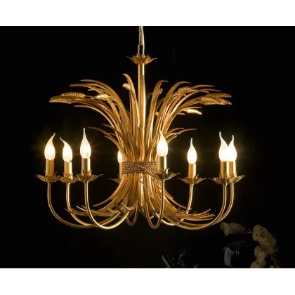 Zdjęcie Oryginalny żyrandol zdobiony zbożem - Euro Lamp Art