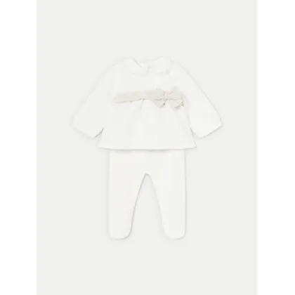 Zdjęcie Mayoral Komplet bluzka i półśpiochy 2506 Écru Regular Fit