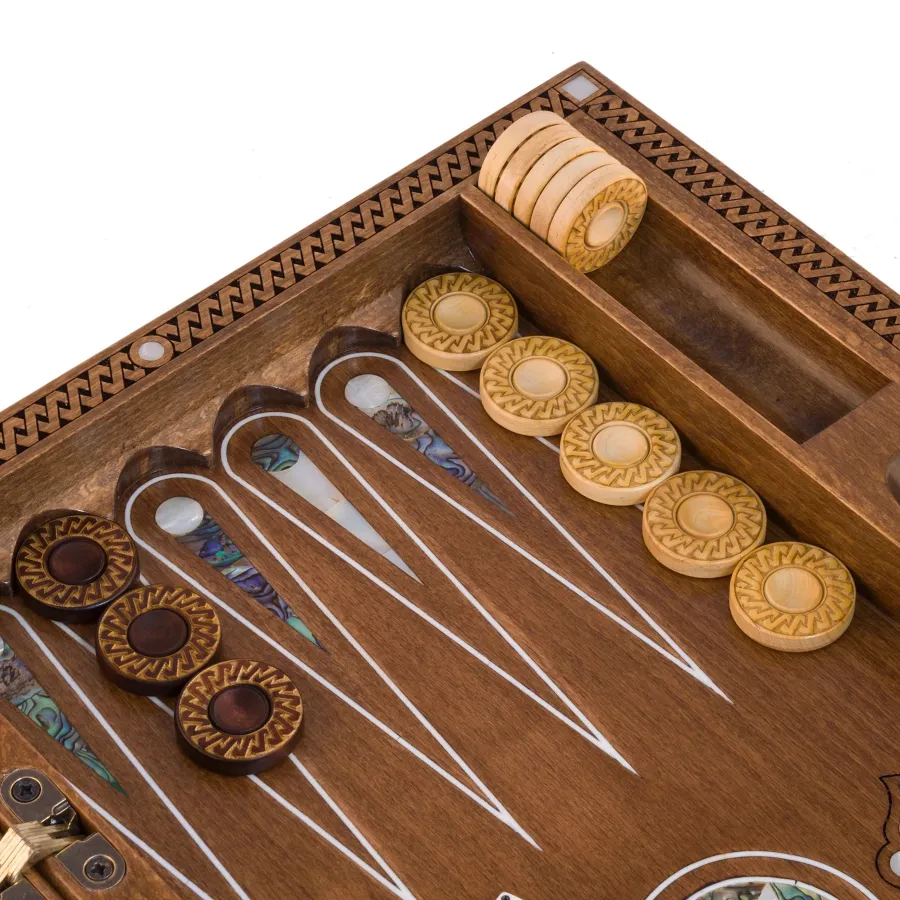 obrazek 6 Ekskluzywny ręcznie wykonany drewniany zestaw do Backgammon - Helena Woodart