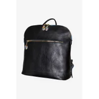 Picture Black stylish backpack made of leather - Terrida