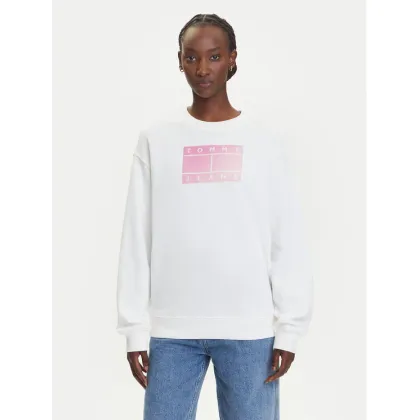 Zdjęcie Tommy Jeans Bluza Gradient Flag DW0DW21396 Biały Relaxed Fit