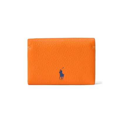 Zdjęcie Polo Ralph Lauren portfel skórzany damski kolor pomarańczowy 427949873