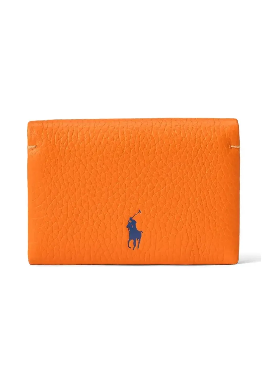 obrazek 1 Polo Ralph Lauren portfel skórzany damski kolor pomarańczowy 427949873