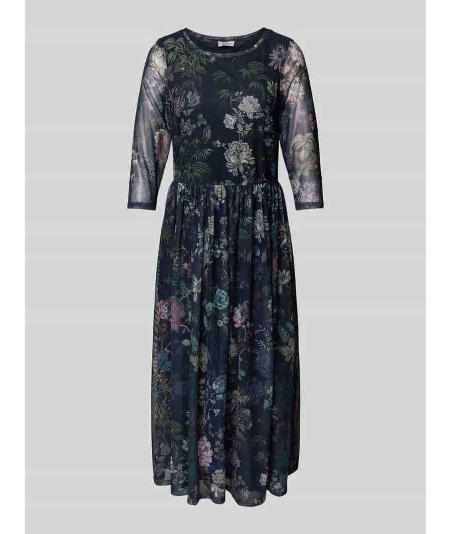 obrazek 1 Sukienka midi z okrągłym dekoltem