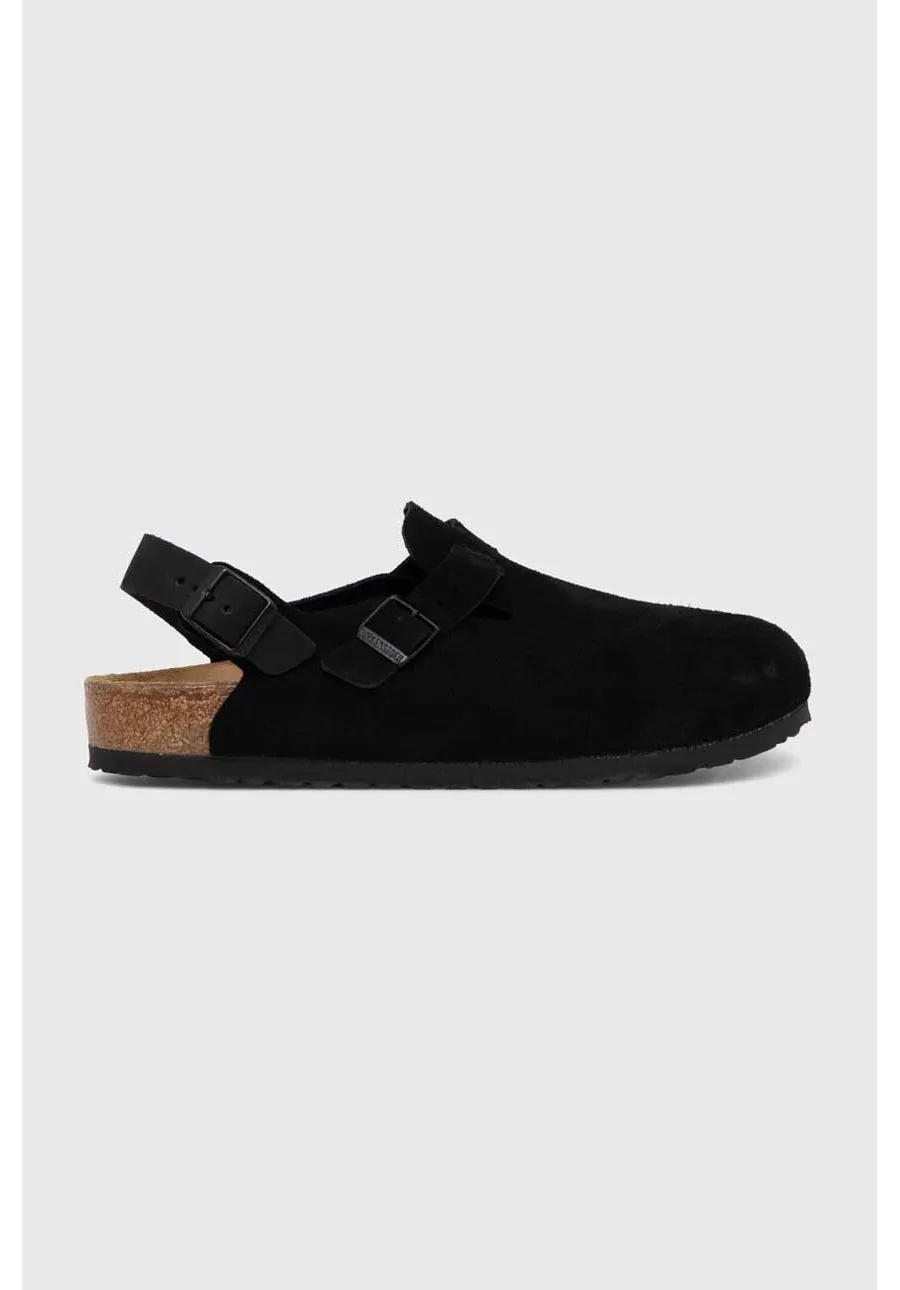 obrazek 1 Birkenstock klapki zamszowe Tokio męskie kolor czarny 1028337