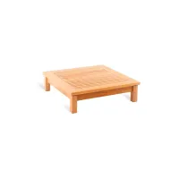 Picture Elegant square coffee table made of teak wood for the garden