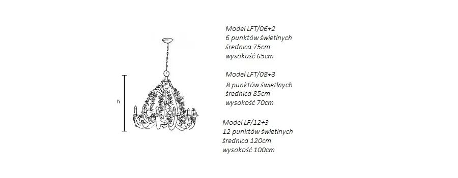 obrazek 9 Wspaniały mały żyrandol Bellini