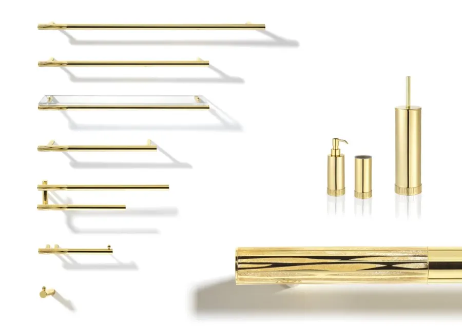 obrazek 2 Pojemnik na szczoteczki z mosiądzu ze wzorem zebryny - Il Paralume Marina