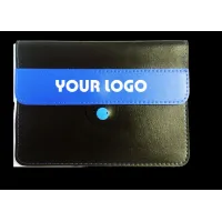 Zdjęcie Elegancki skórzany pokrowiec na dokumenty z opcją tłoczenia