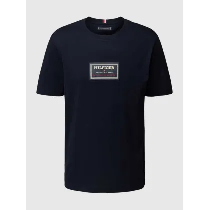 Zdjęcie Tommy Hilfiger T-Shirt Label Hd Print Tee MW0MW34391 Granatowy Regular Fit
