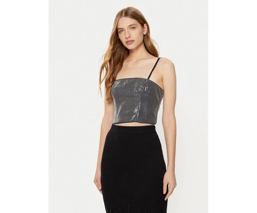 obrazek 1 Guess Top W5RH0G WGX40 Srebrny Slim Fit