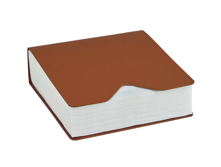 picture 1 Stylish Wind tissue holder made of amber-colored leather