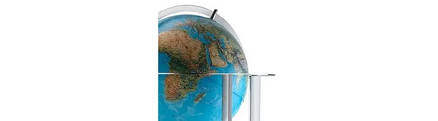 picture 5 Nova Rico Cross Steel 50 cm Illuminated Floor Standing Globe                                                                       