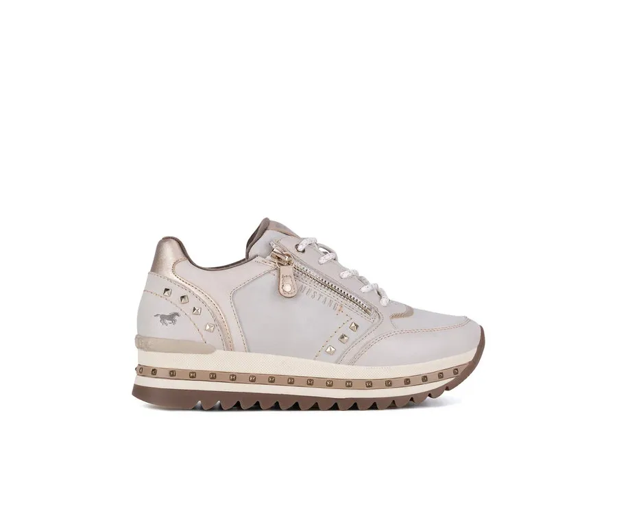 obrazek 1 Mustang Sneakersy 1347-310 Beżowy