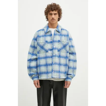 Zdjęcie Represent kurtka koszulowa Textured Overshirt kolor niebieski przejściowa oversize MLM2160.196