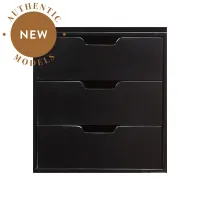 Picture Black container with 3 drawers for the office - Authentic Models
