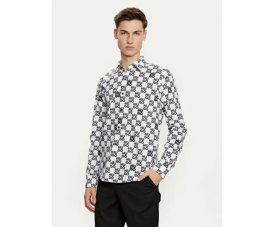 obrazek 1 Hugo Koszula Ermo 50534257 Biały Slim Fit HUGO