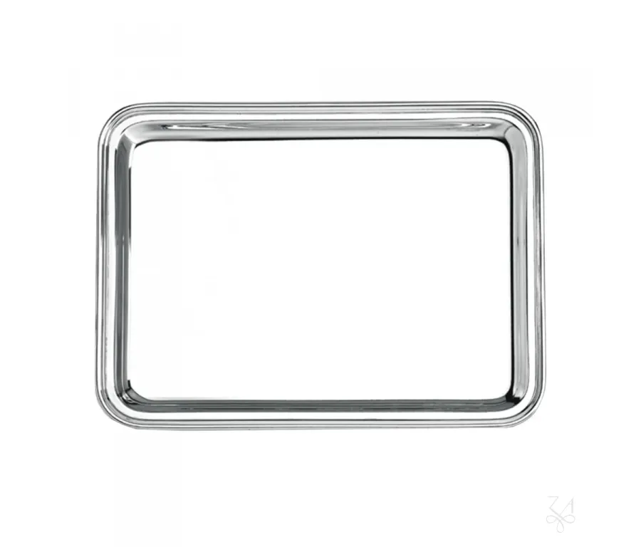 obrazek 1 Piękna stylowa srebrna taca Inglese 45×35 cm bez rączek - Zaramella Argenti