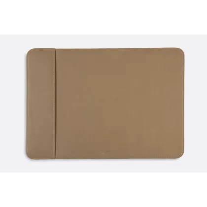 Picture Exclusive dark beige leather desk pad - for the office