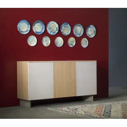 Zdjęcie Włoska designerska komoda z drewna dębowego - Guarnieri