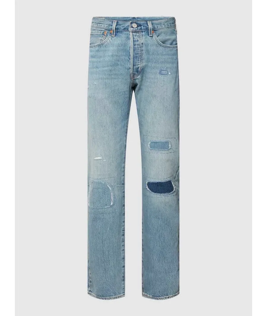 obrazek 1 Jeansy o kroju regular fit z naszywką z logo model ‘CALL YOUR GRANDMA’
