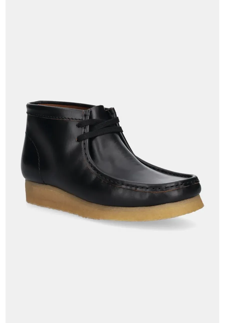 obrazek 1 Clarks Originals półbuty skórzane Wallabee Boot męskie kolor czarny 26179167