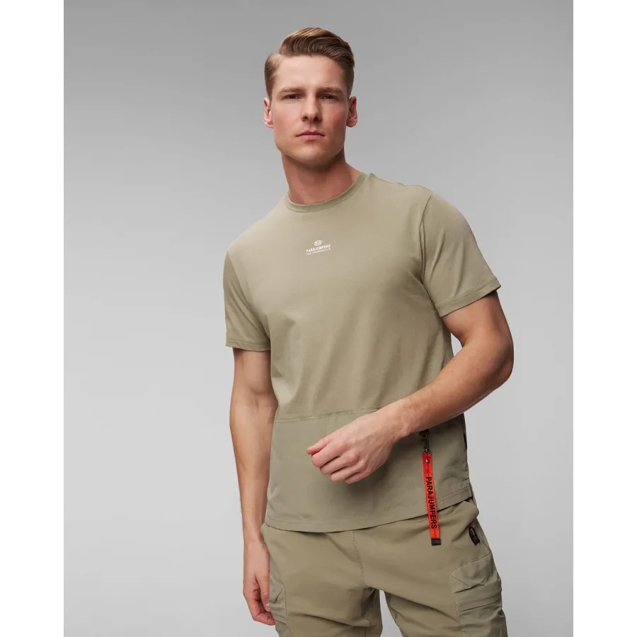 obrazek 1 Zielony T-shirt Męski Parajumpers Clint