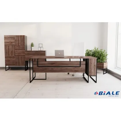 Zdjęcie Nowoczesne biurko gabinetowe z kolekcji Hexos