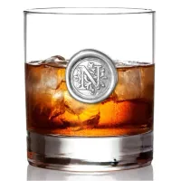 Picture Whiskey glass 310 ml - decorative initial
