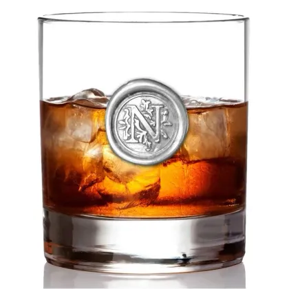 Zdjęcie Szklanka do whisky 310 ml - dekoracyjny inicjał