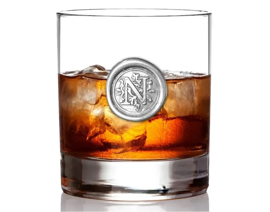 obrazek 1 Szklanka do whisky 310 ml - dekoracyjny inicjał 