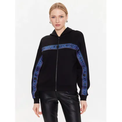 Zdjęcie KARL LAGERFELD Bluza Double 226W1806 Czarny Regular Fit