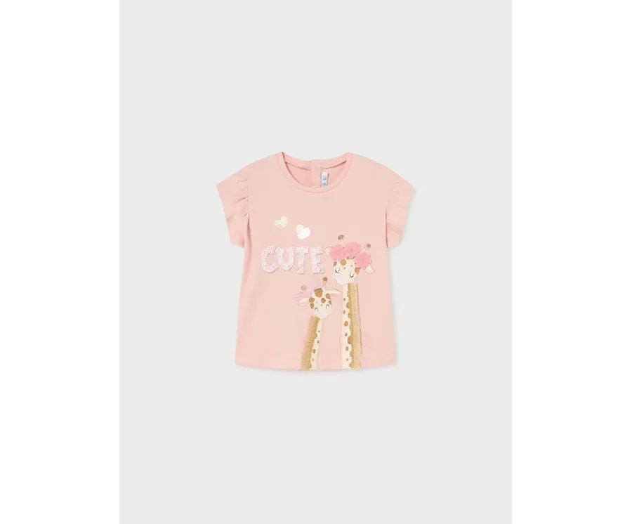 obrazek 1 Mayoral T-Shirt 1009 Różowy Regular Fit