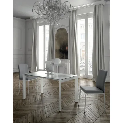 Zdjęcie Stół rozkładany do salonu L. 120+50 P. 80 H. 75 cm – Zamagna Italia