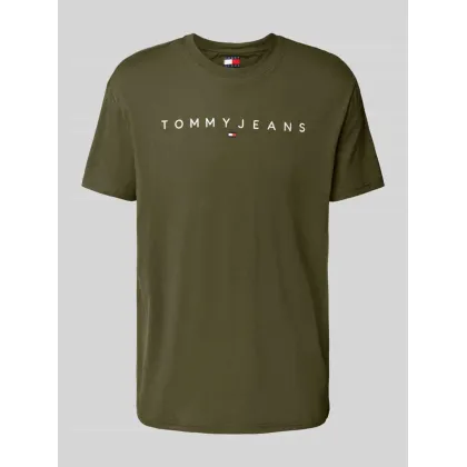 Zdjęcie Tommy Jeans T-Shirt Linear Logo DM0DM20744 Zielony Regular Fit