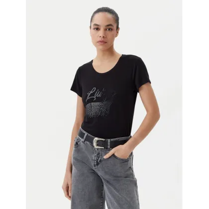 Zdjęcie Liu Jo Beachwear T-Shirt VA5157 JS360 Czarny Regular Fit