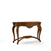 Picture A unique, profiled and carved console with a drawer and shelf - Zanini