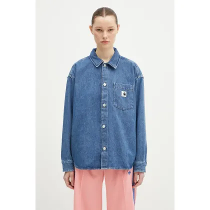 Zdjęcie Carhartt WIP kurtka jeansowa W' Alta Shirt Jac kolor niebieski przejściowa I033344.106