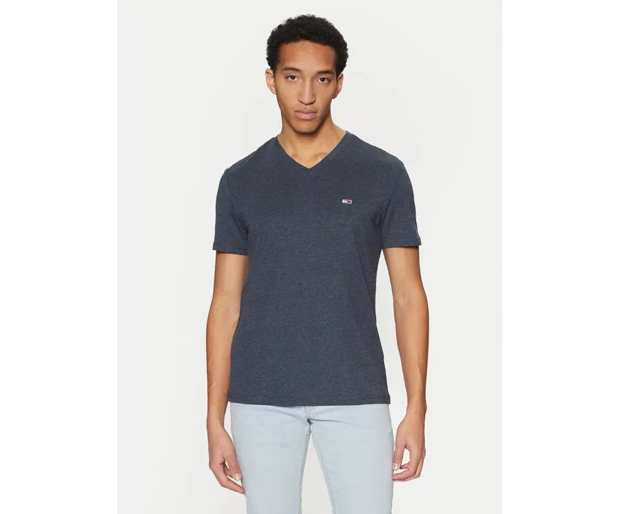 obrazek 1 Tommy Jeans T-Shirt Jaspe DM0DM20364 Granatowy Slim Fit